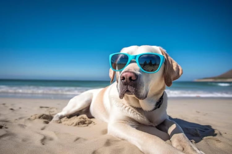 perro gafas de sol
