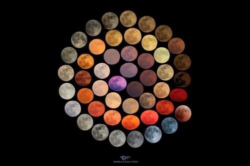 Esta sorprendente imagen de la NASA recopila todos los colores que tiene la luna