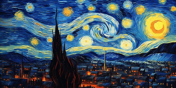 noche estrellada van gogh