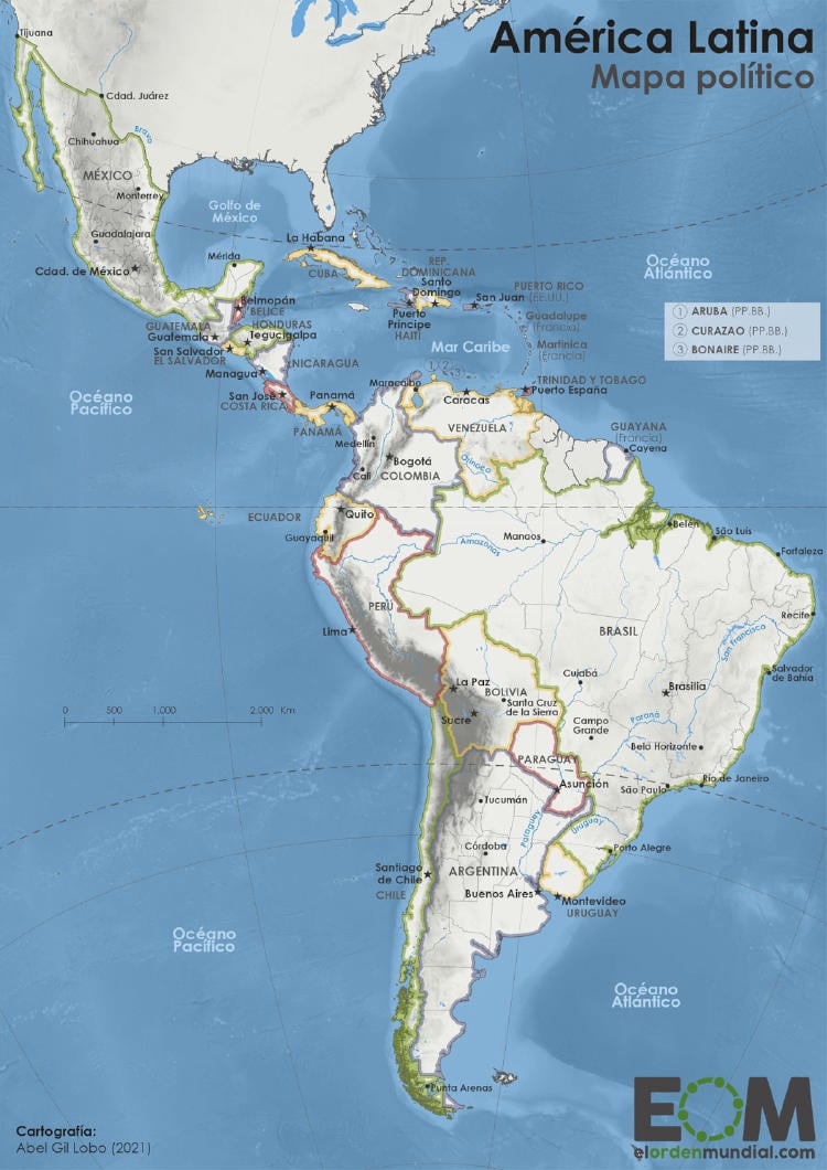 LATINOAMERICA MAPA