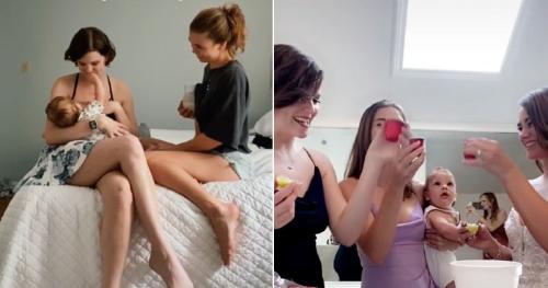 Amiga amamanta a su bebé Amiga amamanta a su bebé