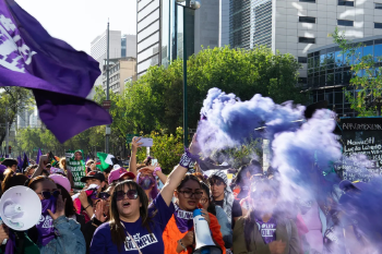olimpia Mujeres marchan en el Día Internacional contra la Violencia de Género, 25 de noviembre 2024, en Ciudad de México.Amaranta Atzin Marentes Orozco/Anadolu via Getty Images