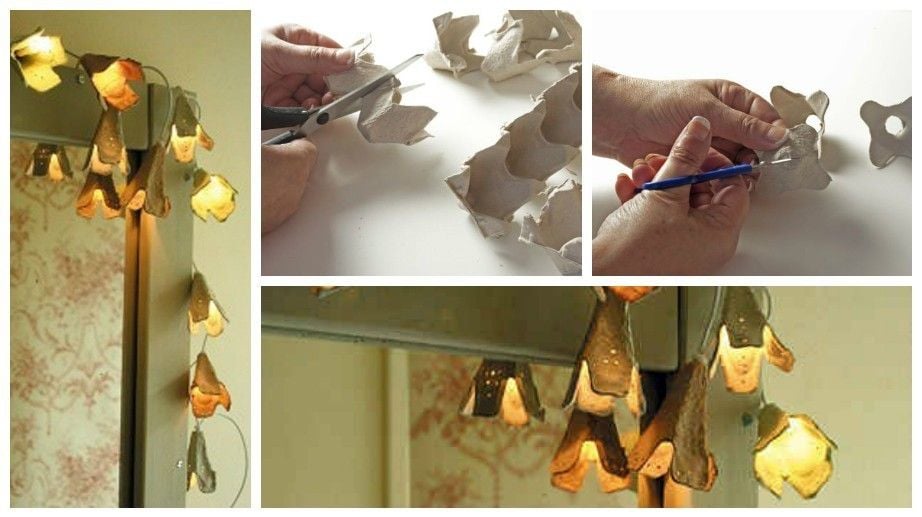 Crea lámparas decorativas con cajas de huevos de cartón | Bioguia