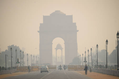 aire contaminado delhi india