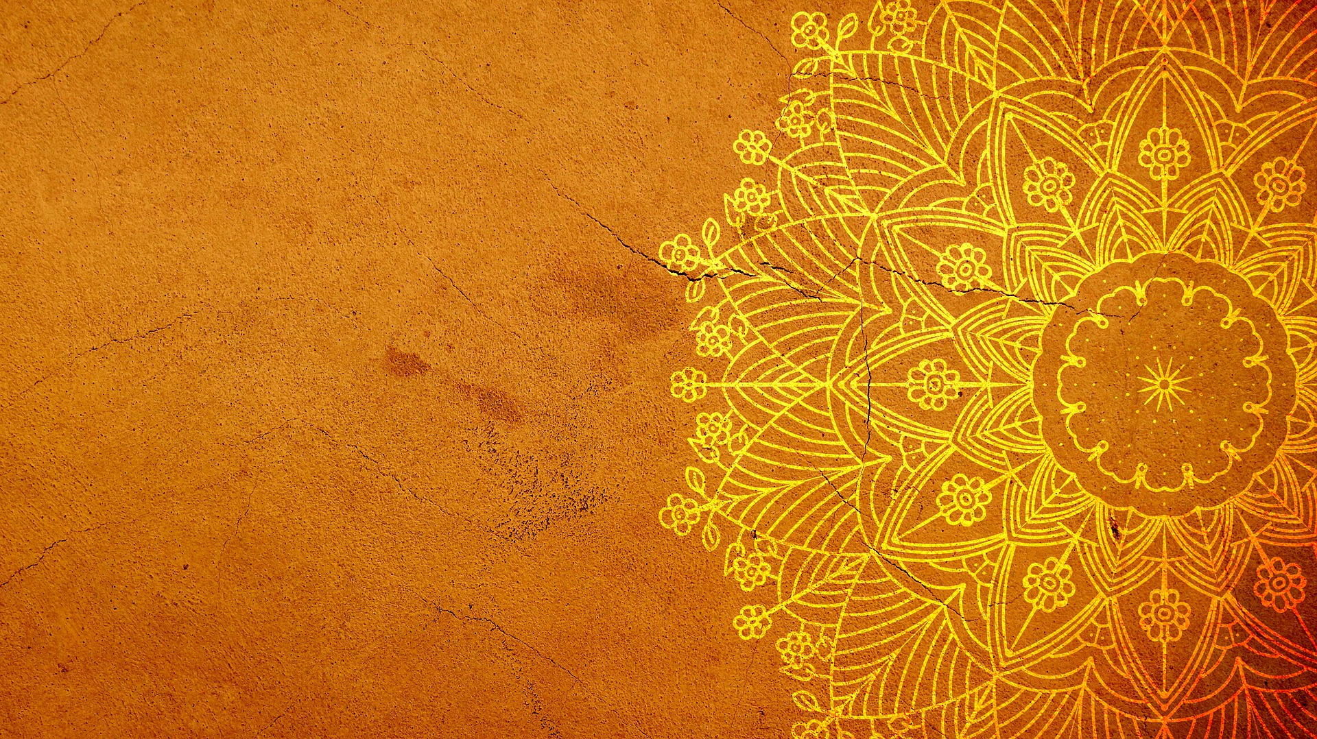 mandala amarillo mandala amarillo sobre fondo de color