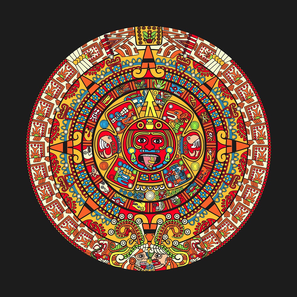 Ilustración del calendario azteca