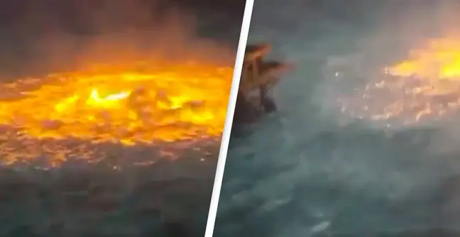 Incendio en el Golfo de México