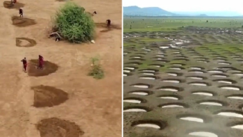 agujeros tierra sequias