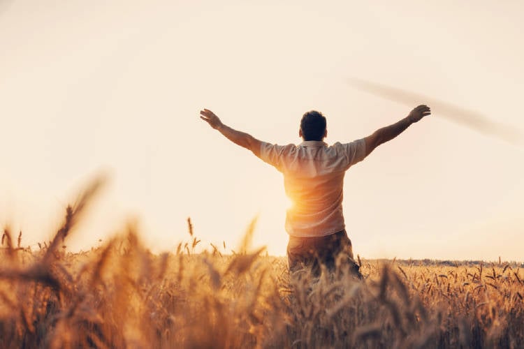 hombre campo atardecer hombre campo atardecer