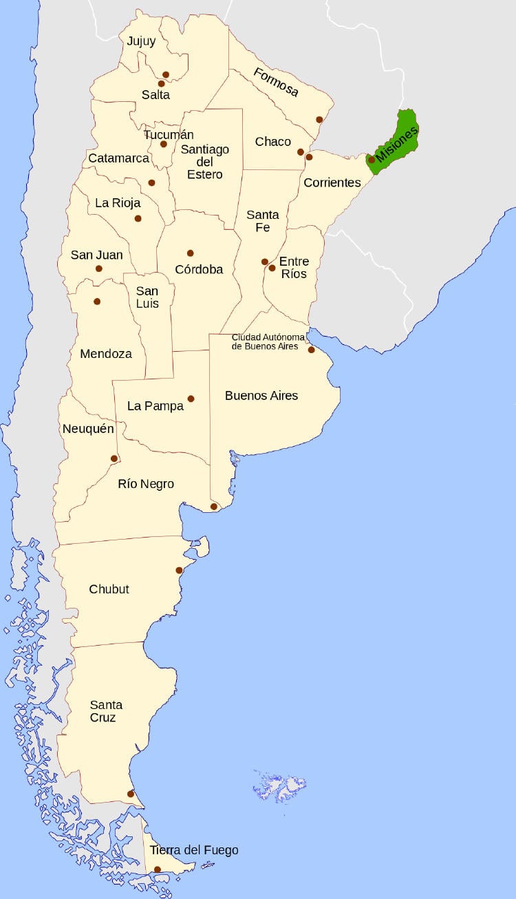 mapa misiones argentina mapa misiones argentina