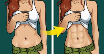 abdominales antes y después de hacer un dieta y ejercicios 