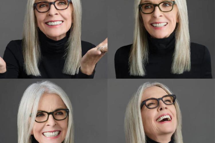 anteojos Diane Keaton lanzó una colección de anteojos sustentables elaborados con materiales reciclados en colaboración con Look Optic. (imagen: chatgpt)