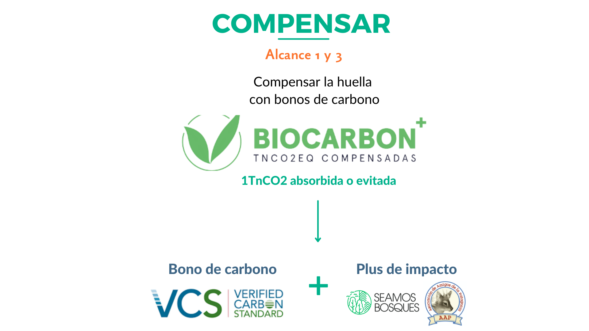 Compensación con BIOCARBON+ Compensación con BIOCARBON+