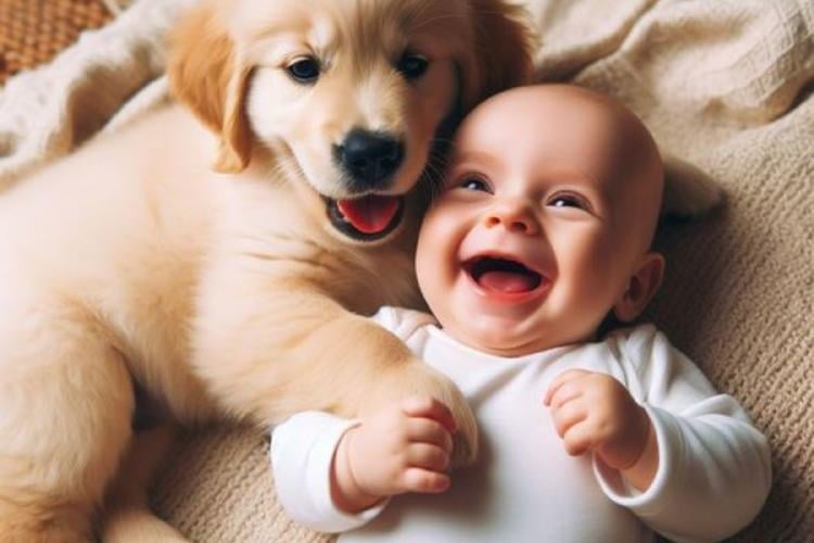 Bebe y cachorro Hay áreas del cerebro que se activan al percibir rostros tiernos