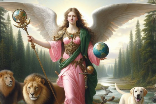 Arcangel Ariel El Arcángel Ariel es conocido como el guardián de la naturaleza, los animales y los elementos. (Pinterest)